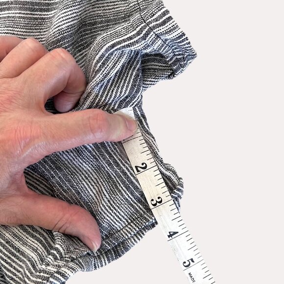 Kelly Renée Sleeveless Striped Romper Jumpsuit Drawstring Waist Pockets Size L - Picture 8 of 14